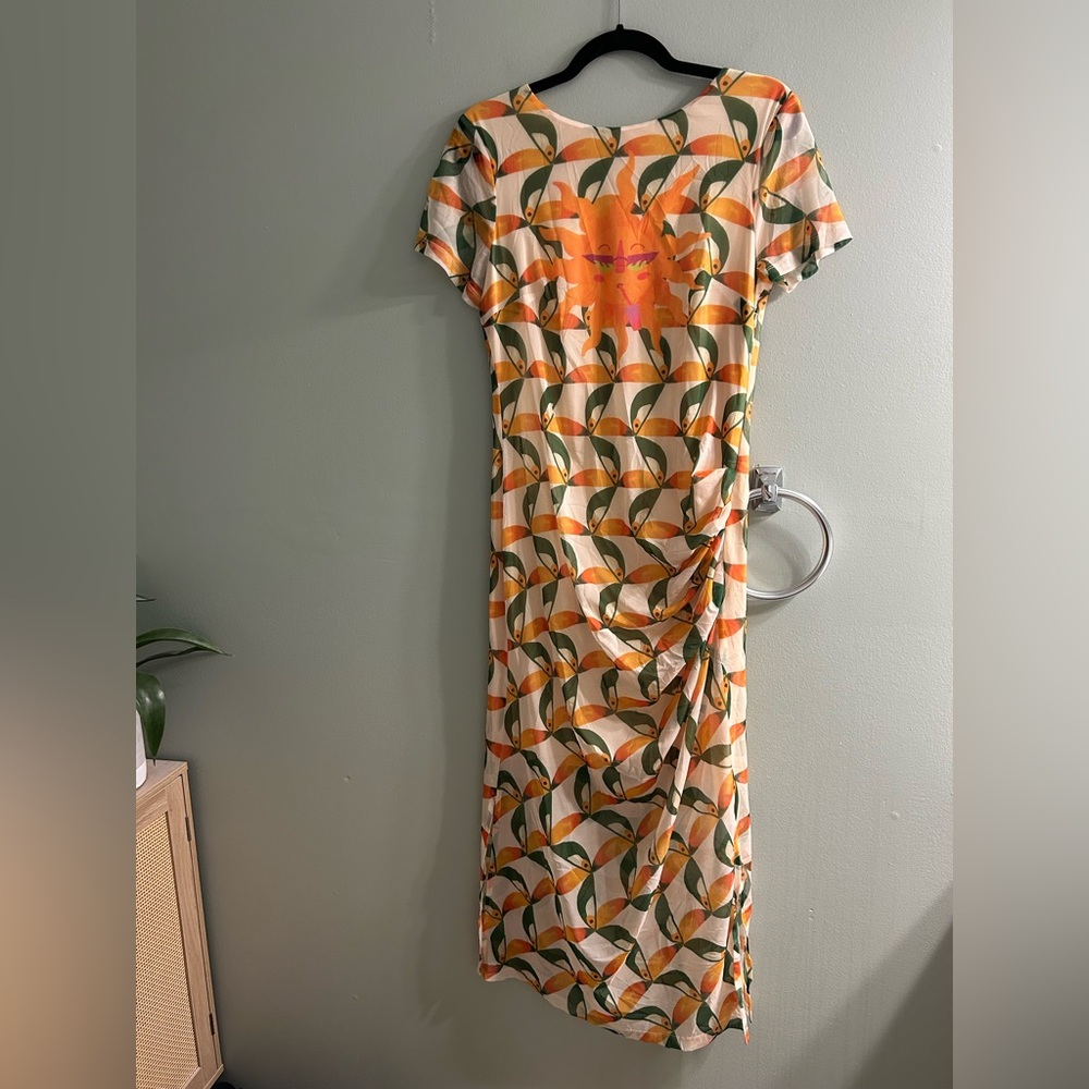 NWT Anthropologie farm Rio printed midi dress summer vacation - Picture 11 of 12